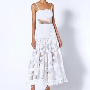 Alexis White Miller Lace Sheath Dress 